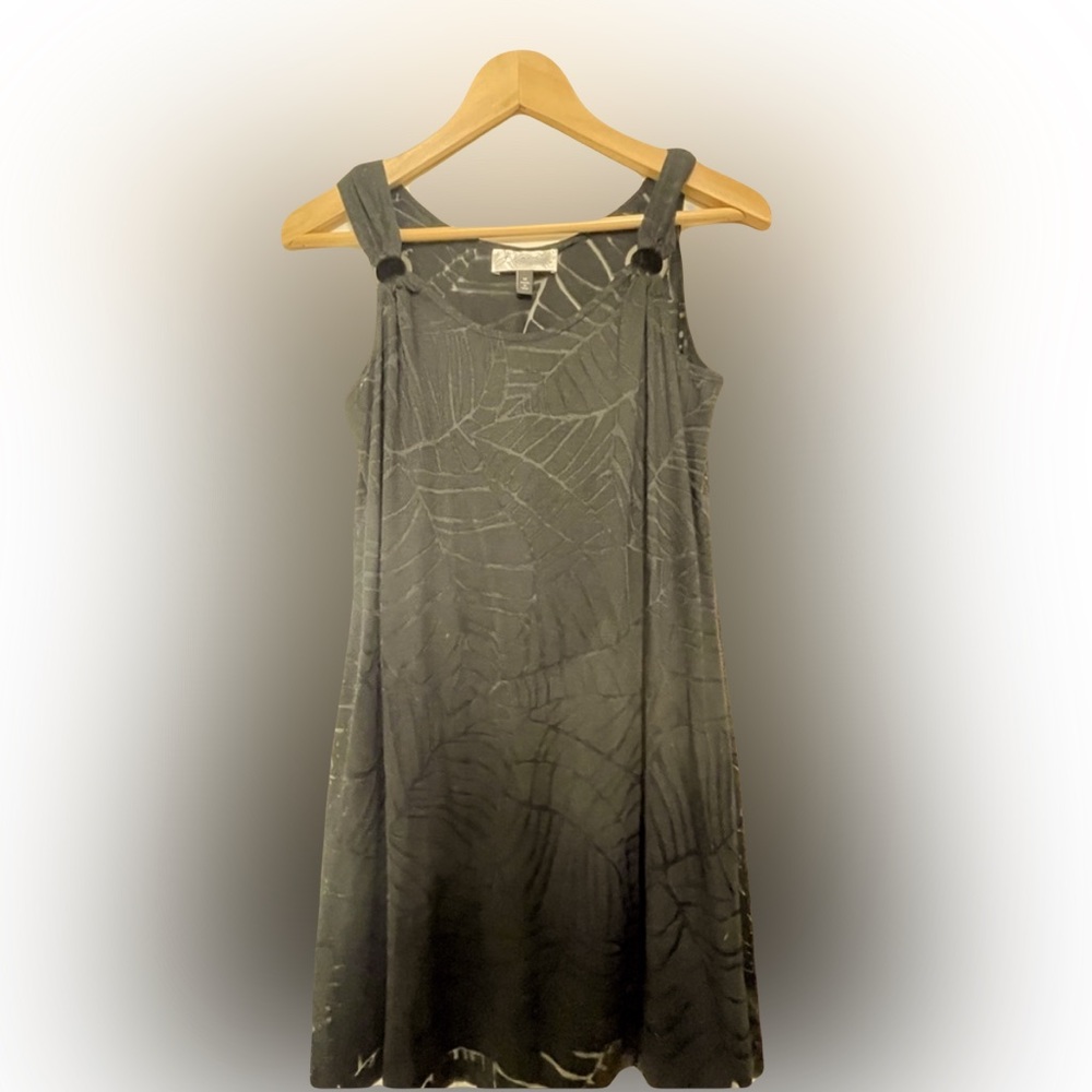 Sheer black tunic tank top